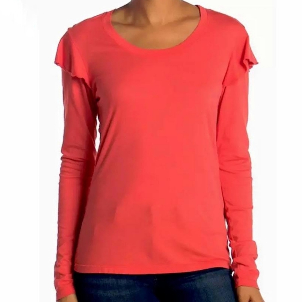 Sundry NWT Ruffle Long Sleeve Top